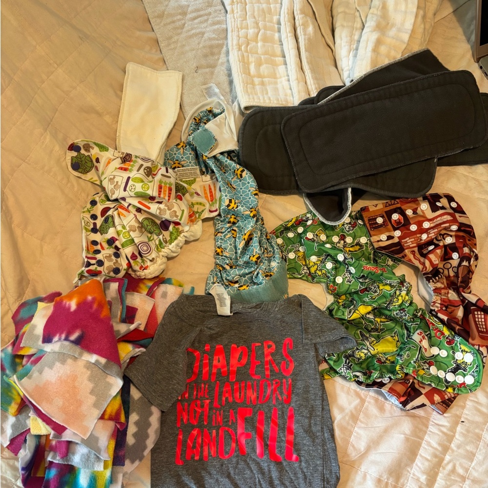 Simple Vibrant Patterned Cloth Diapers